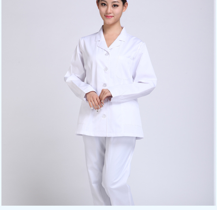 女醫(yī)生分體秋冬裝白se 醫(yī)師長袖冬裝實驗藥店實習護士服裝