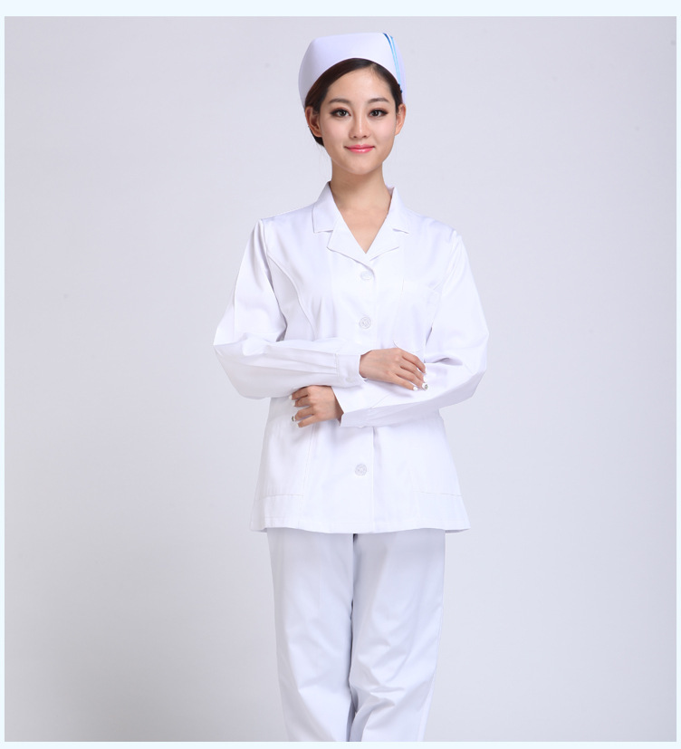 女醫(yī)生分體秋冬裝白se 醫(yī)師長袖冬裝實驗藥店實習護士服裝